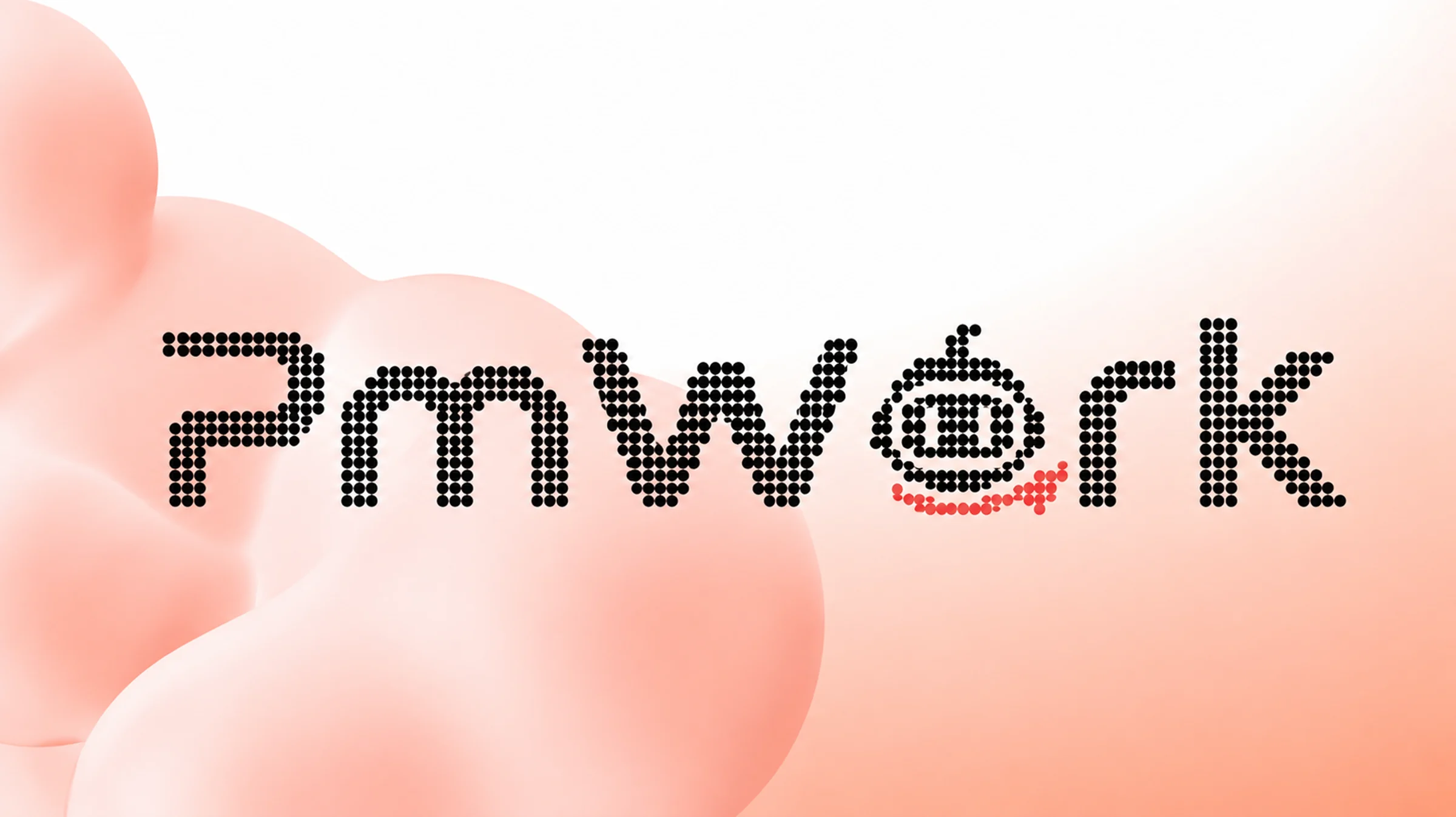 点阵 PmWork 标准字和浅红色背景方案